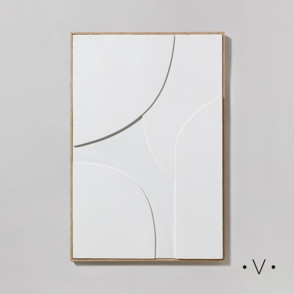 [4115198] Cuadro Shapes White 62X92 Cm Vassa Home