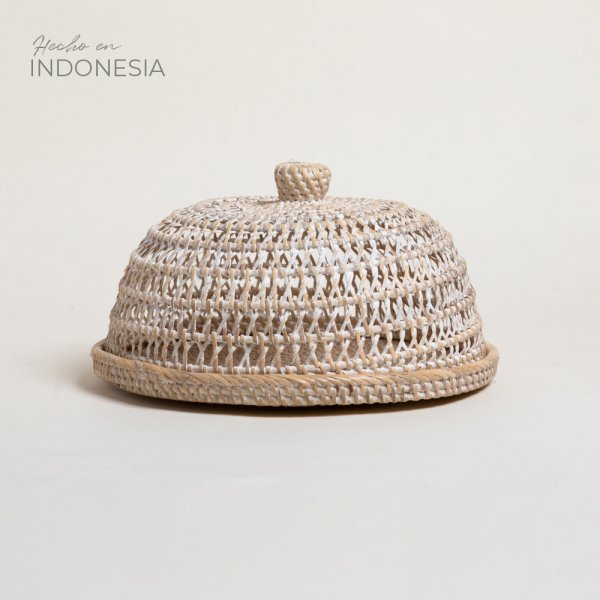 Bandeja Redonda Con Tapa Calada Kendari 18X28 Cm