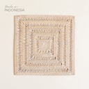 Individual De Ratan Blanco Lavado  30X30 Cm