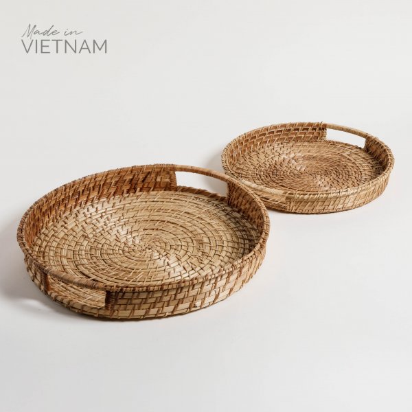 [4115238L] Bandeja Redonda Vinh Natural 45,5X6  CM