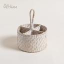 Porta Utensilios Redondo De 4 Cavidades Vinh 19X12 Cm