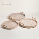 Bandeja Redonda Con Asas Masamba 34 cm