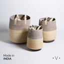 Canasto Cilindrico Kanpur Grey 47X36 cm Vassa Home