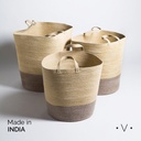 Canasto Recto Kanpur Grey 49X50 CM Vassa Home