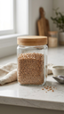 Frasco de vidrio con tapa de bamboo 1500ml