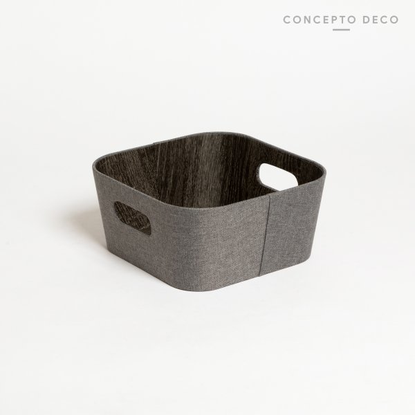 [165925] Organizador Madera Gris 23X23X11Cm