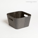 Organizador Madera Gris 27X27X16Cm