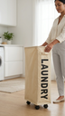 Bolsa De Ropa Laundry Beige 39X19X60Cm