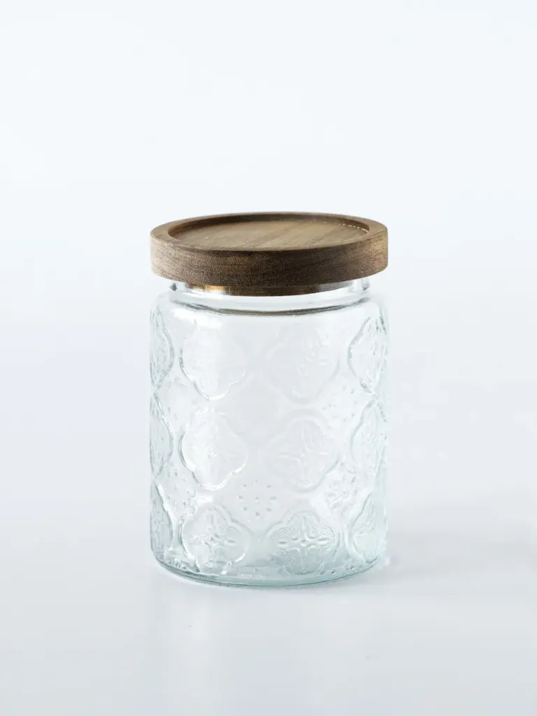 [15728] Frasco Tramado Flores Acacia con Tapa 700 ml
