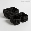 Organizador Setx3 Divisiones Negro 26X20X13Cm