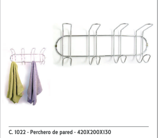 PERCHERO DE PARED 42 X 20 X 13