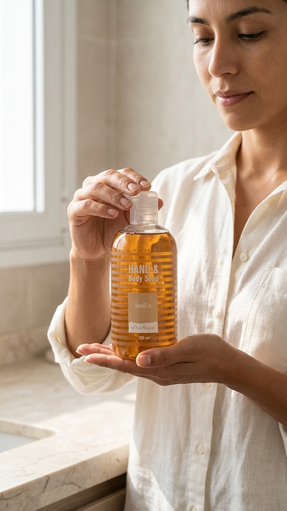 [13043] Repuesto Jabon Liquido 350Cc Essentials Vainilla Nativa by Alparamis