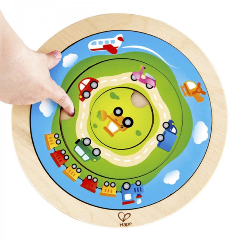Rompecabeza Giratorio Vehiculos 24M+ Hape