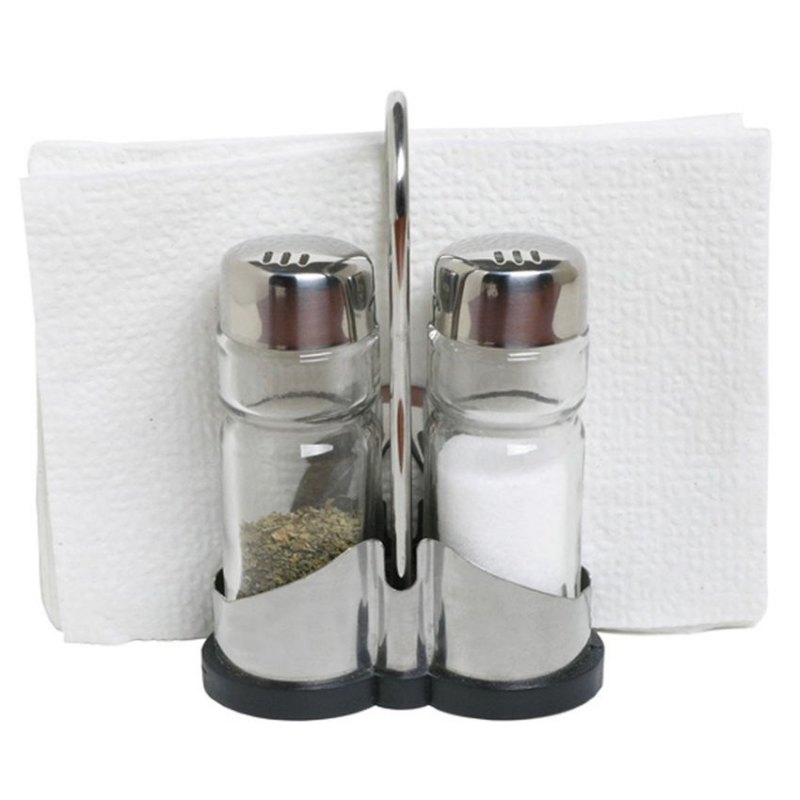 [1400279] Set Salero Y Pimiento Con Servilletero