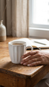 Jarro Mug Vainilla 330 Cc Blanco Ceramica