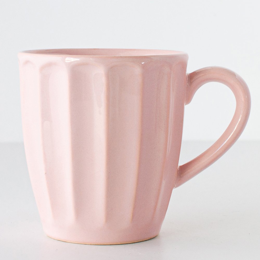 Jarro Mug Vainilla 330 Cc Rosa Ceramica
