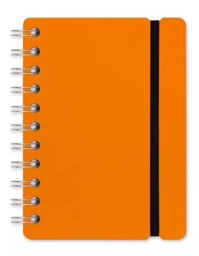 CUADERNO TAPA CUERO A6 NARANJA 80 HOJAS RAYADO 80 G 15 X 11 CM