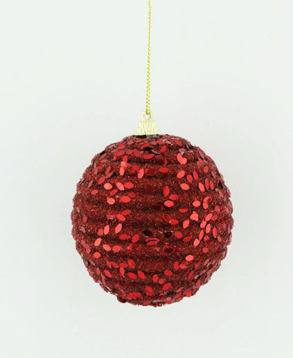 PELOTA DE NAVIDAD X 6 8 CM. RED