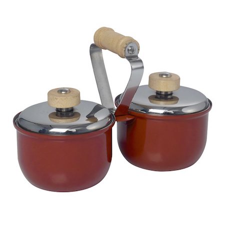 Yerbera Roja Acero Inoxidable