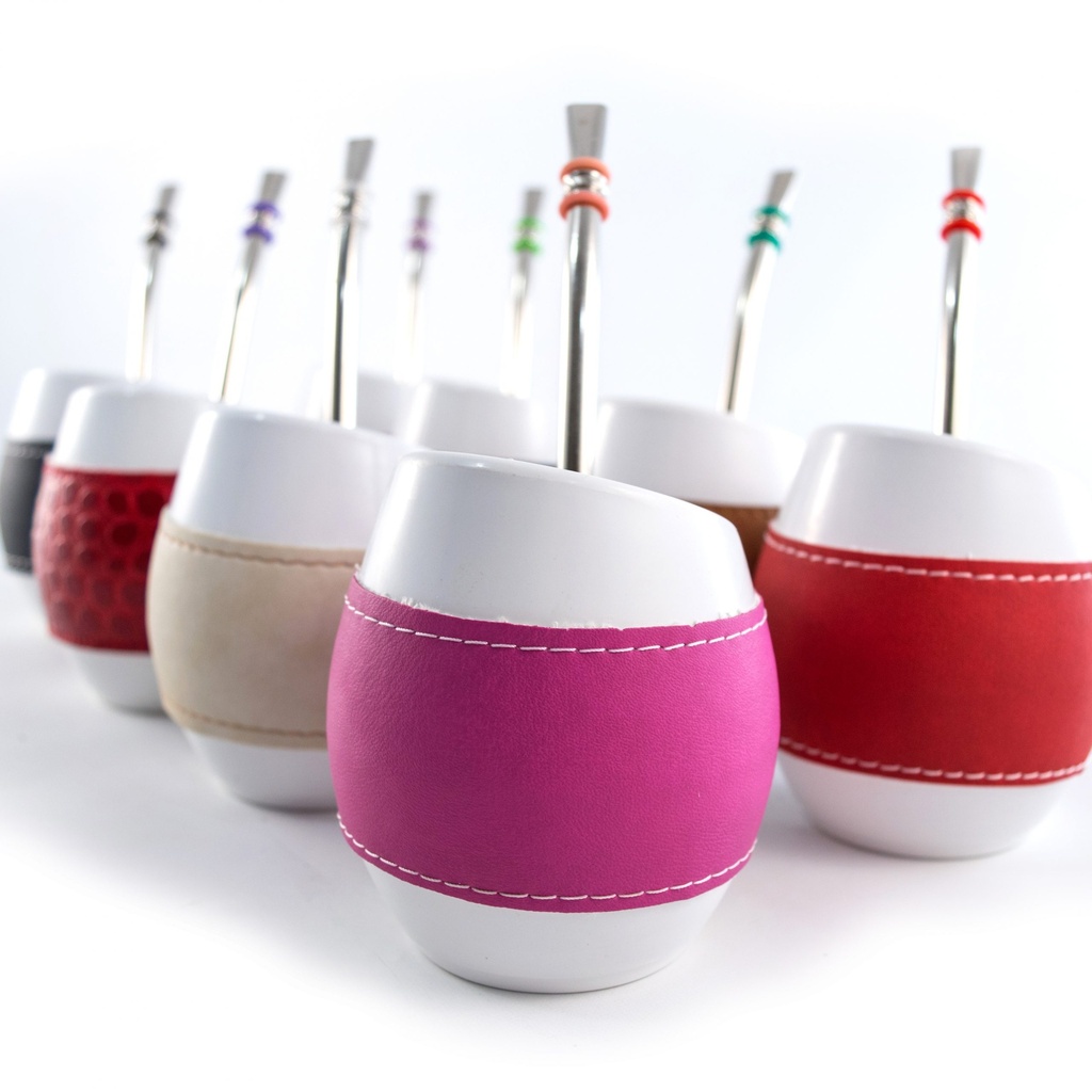 Mate Acriselfie Fucsia Con Bombilla