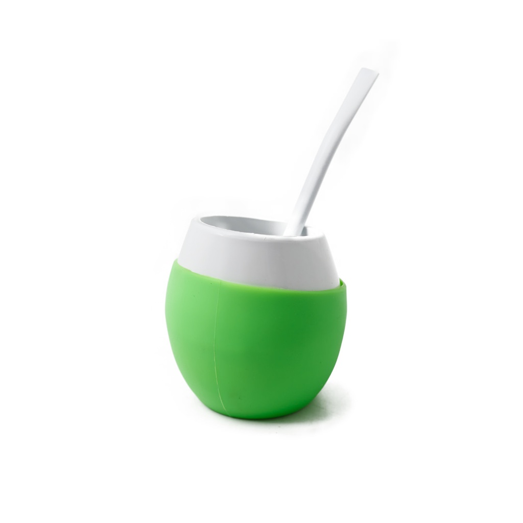 Mate Acriselfie Silicona Verde C/Bombilla