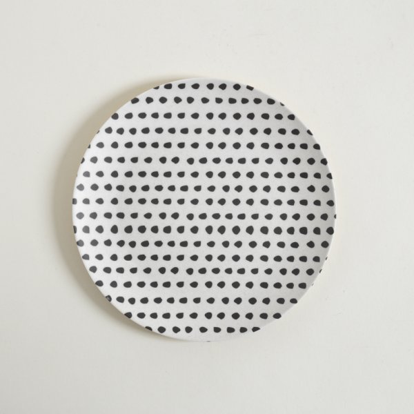 PLATO DE FIBRA DE BAMBOO DOTS LINEA ECO FRIENDLY 25CM