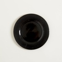 Plato Postre Set X 6 Abu Dhabi Negro  Borde Dorado 21 Cm