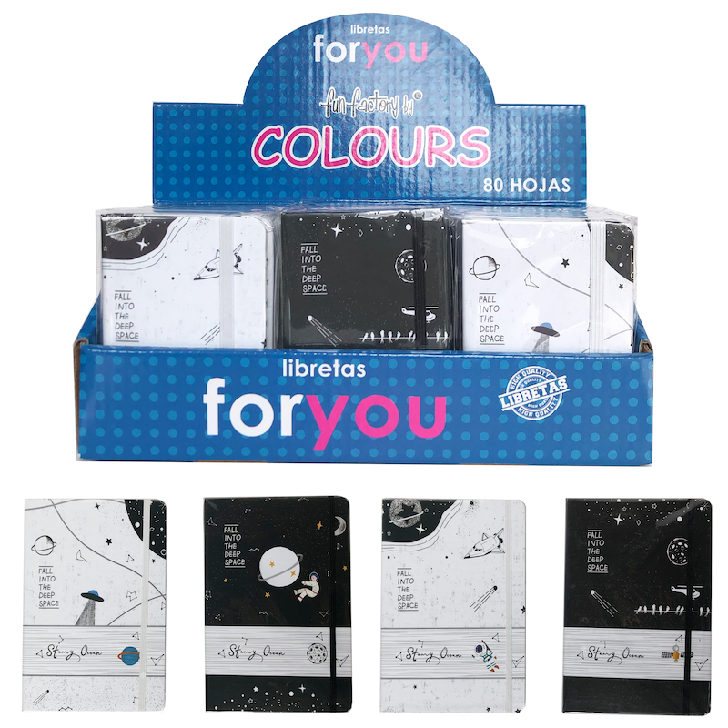 Libreta A6 Blanco Y Negro