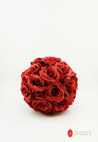 Rose Ball 20 Cm. Red