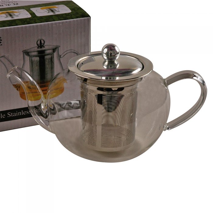 Tetera Vidrio Con Infusor 600 Cc