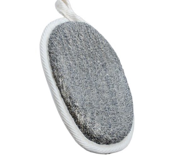 ESPONJA OVAL ANCHA GRIS