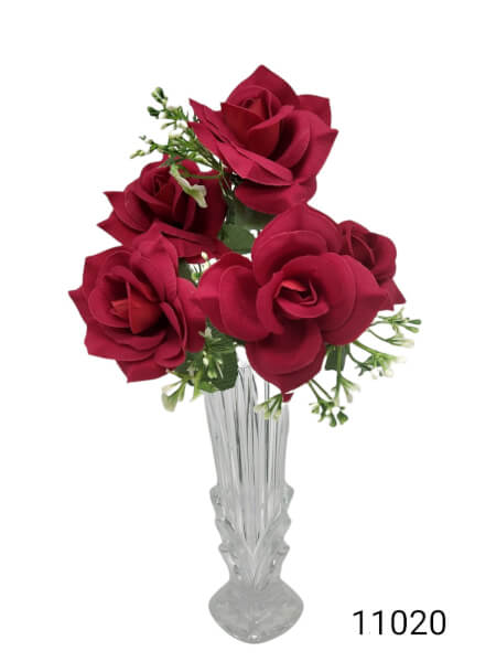 [180101] RAMO DE ROSAS TERCIOPELO X 5 37 CM