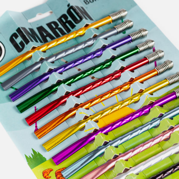 Bombilla Aluminio Colores Con Resorte