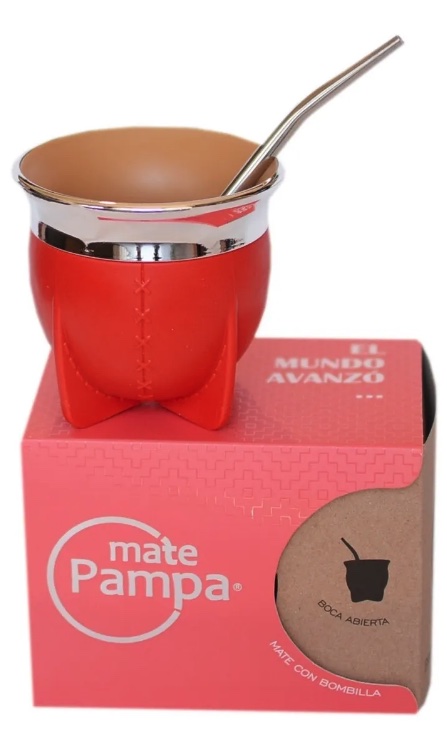 MATE PAMPA BOCA ANCHA ROJO