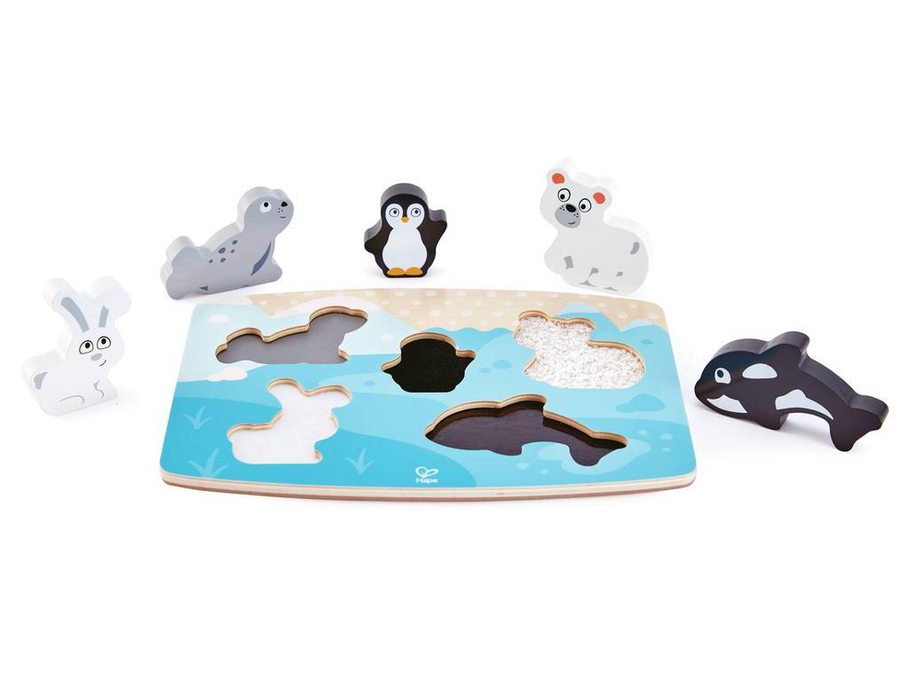Rompecabezas Tactil De Animales Polares 2Y Hape