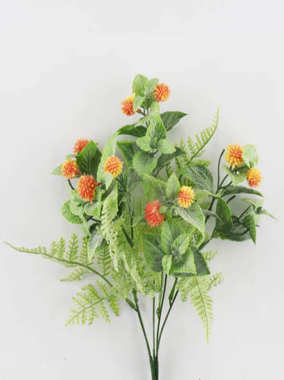 Pompom Flocked X 5 X 35 Cm. Orange