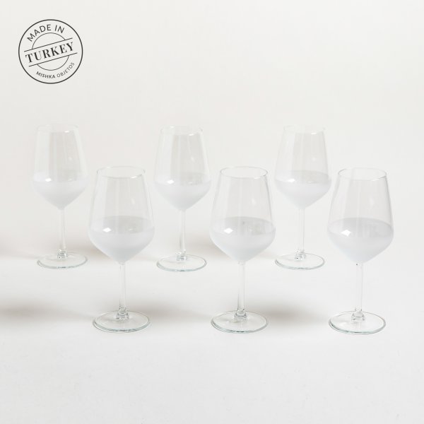 SET X 6 COPAS DE VINO MERSIN FONDO ESMERILADO 490 ML