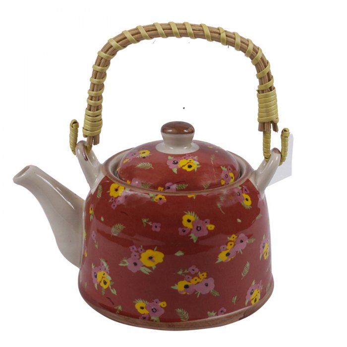 Tetera 900 Cc Rosas Rojas & Amarillas