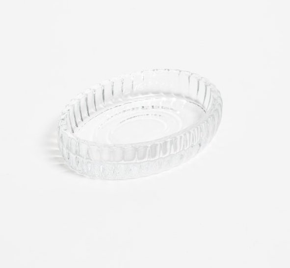 [165886] Jabonera Vidrio Lineas Vertical