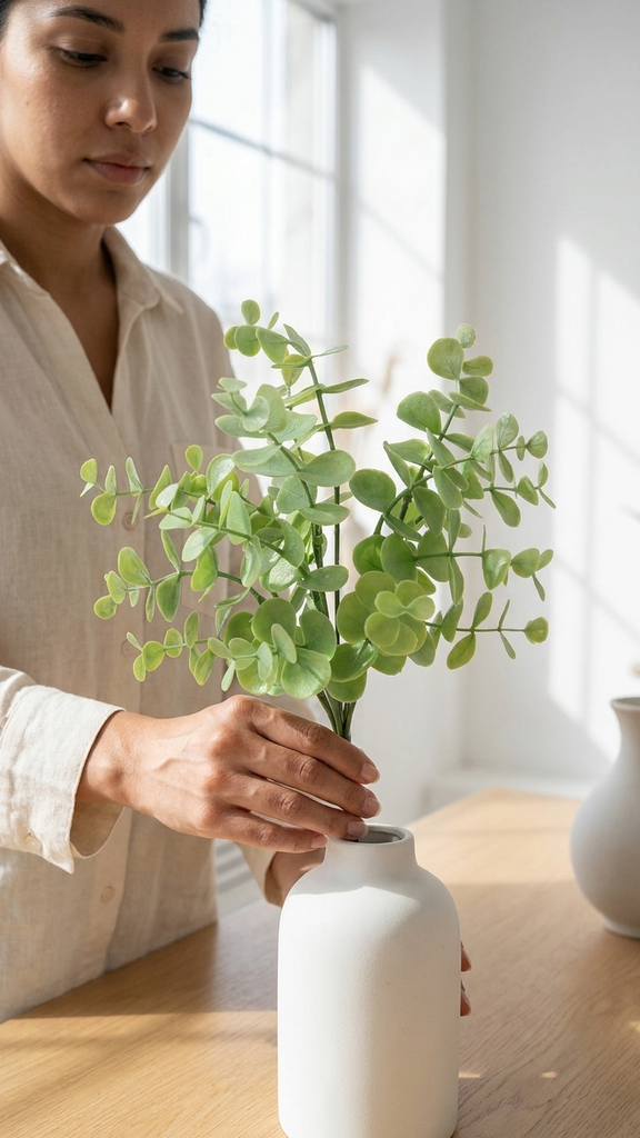[413885] Eucalyptus  Bush X 6 X 38 Cm. Green