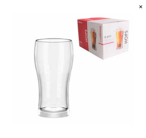 Set X 6 Vasos Cerveza Hops 570 Ml
