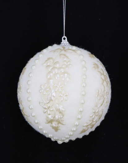 PELOTA DE NAVIDAD X6 10CM. WHITE