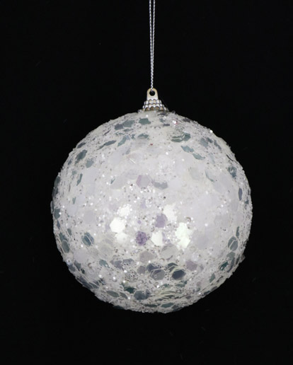 PELOTA DE NAVIDAD X6 10CM. SILVER