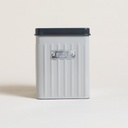 Lata Cuadrada Acanalada Gris Sugar 11X11X14 Cm