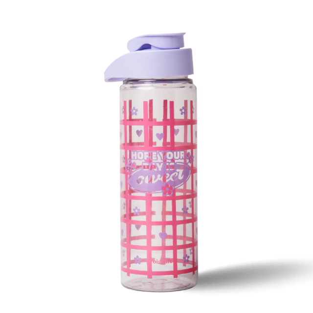 Botella De Hidratacion Swett Transparente Con Tapa Lila 500Ml