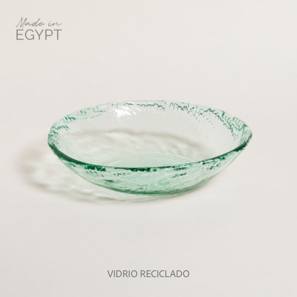 CENTRO DE MESA DE VIDRIO RECICLADO MENFIS 34,5 CM - 4000 ML