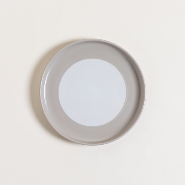 PLATO DE POSTRE DALIAN BEIGE Y BLANCO 20 CM