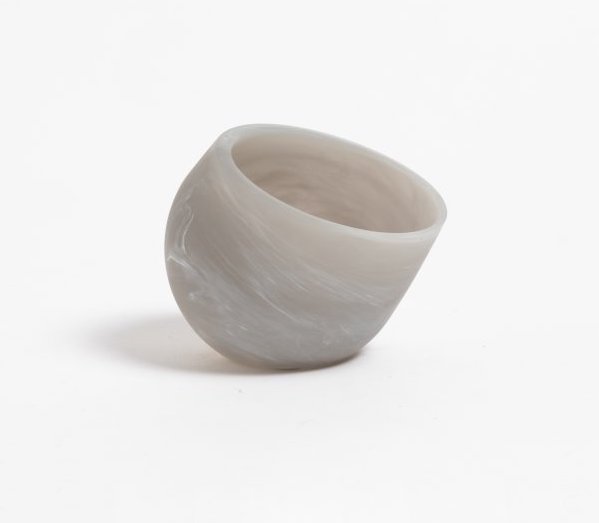 Recipiente Nacarado Gris Claro 6X9Cm