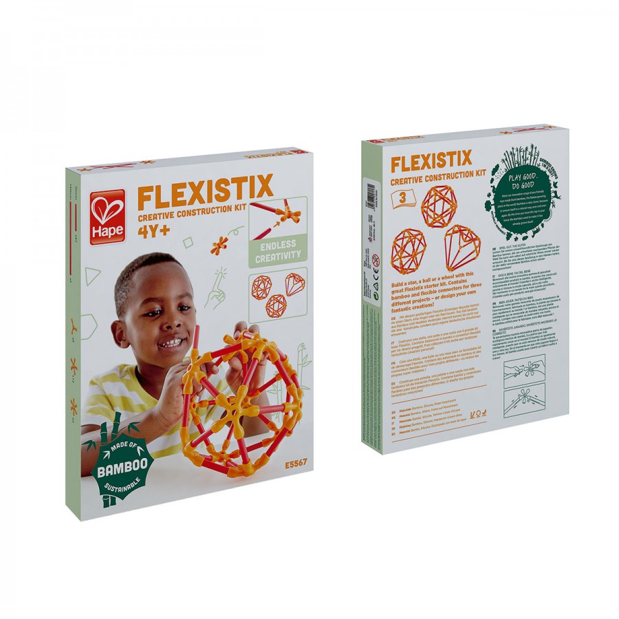 KIT FLEXISTIX DE CONSTRUCCIÓN CREATIVA 66 PZAS HAPE