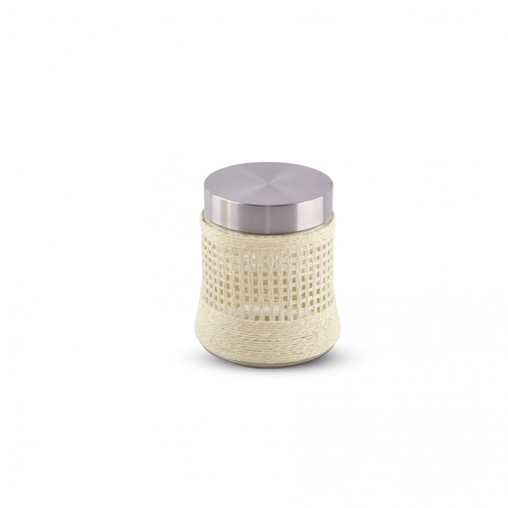 Frasco Con Malla De Hilo Con Tapa De Acero 700Ml 10 X 13 Cm De Vidrio